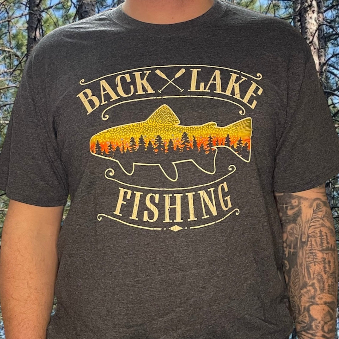 BROOK TROUT BACK LAKE FISHING TEE (UNISEX)