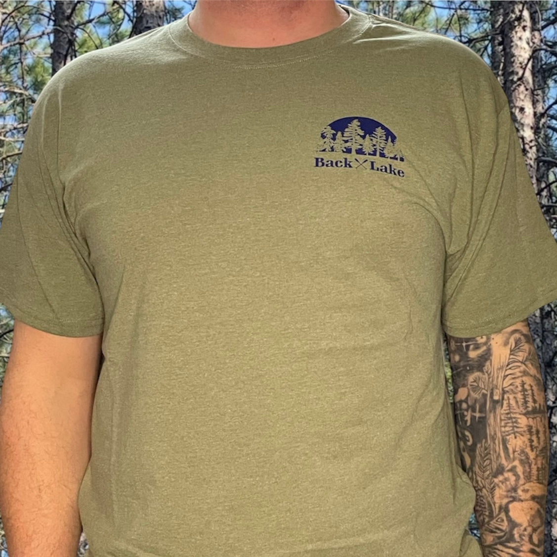 FIND YOUR LAKE CANOE TEE (UNISEX) MILITARY