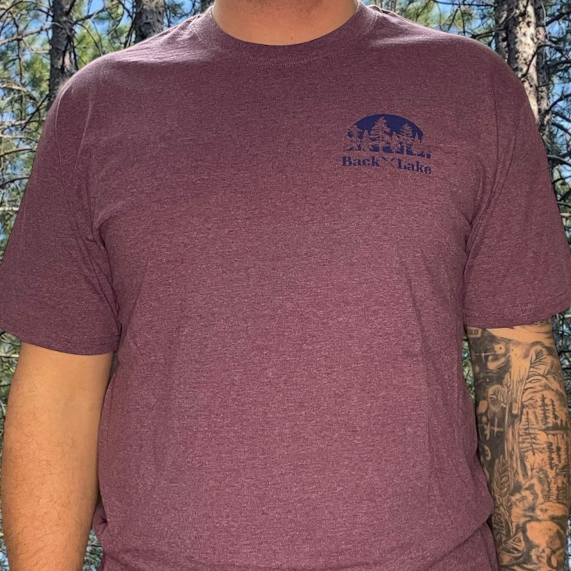 FIND YOUR LAKE CANOE TEE (UNISEX) EGGPLANT