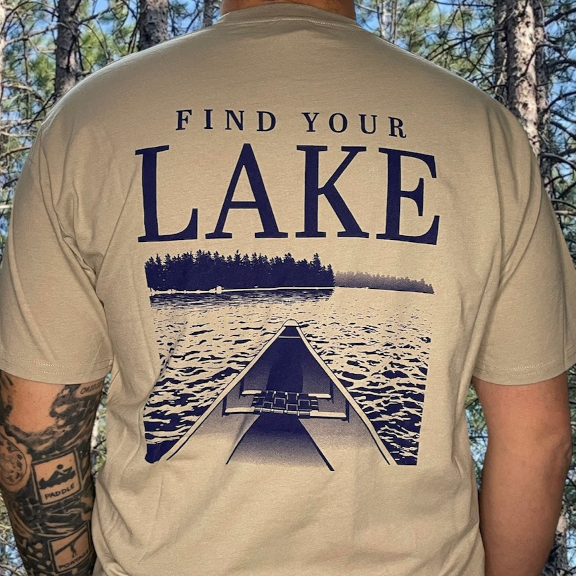 FIND YOUR LAKE CANOE TEE (UNISEX) SAND