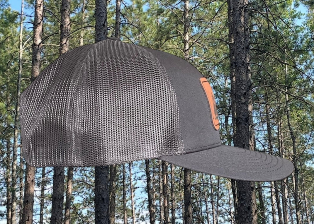 LEATHER PATCH TREE LINE TRUCKER