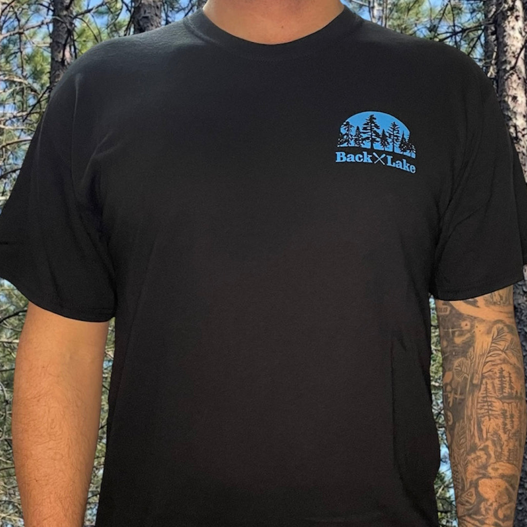 FIND YOUR LAKE CAMPFIRE TEE (UNISEX) BLACK