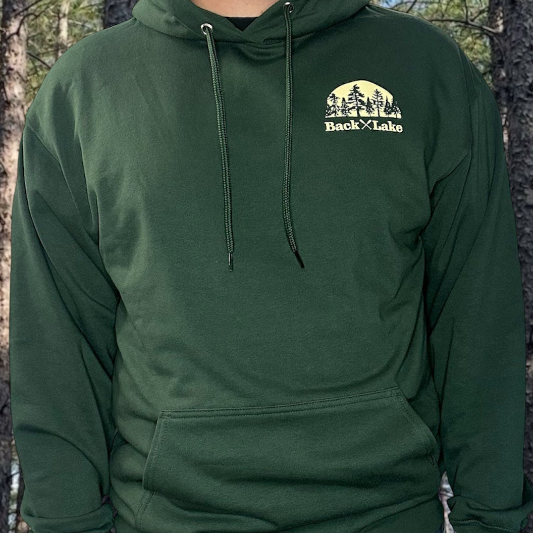 FIND YOUR LAKE MOOSE HOODIE (UNISEX) GREEN