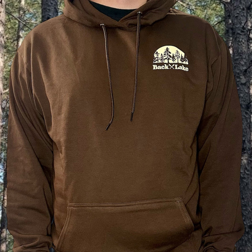 FIND YOUR LAKE MOOSE HOODIE (UNISEX) BROWN